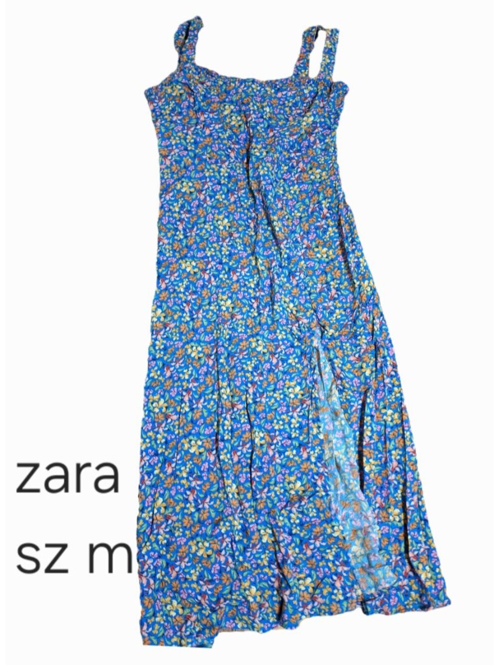 Blue Floral Dress Zara sz M